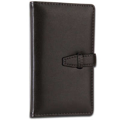 

Effective (deli) 3336 simple buckle leather skin / notepad 48K / 98 pages black