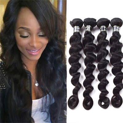 

Amazing Star Peruvian Virgin Hair Loose Wave 4 Bundles Loose Wave Bundles Human Hair Extensions Can Be Dyed and Bleached