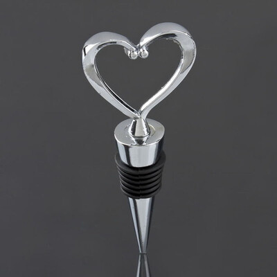 

MyMei Tools Elegant Heart Shaped Red Wine Bottle Stopper Twist Wedding Favors Gifts