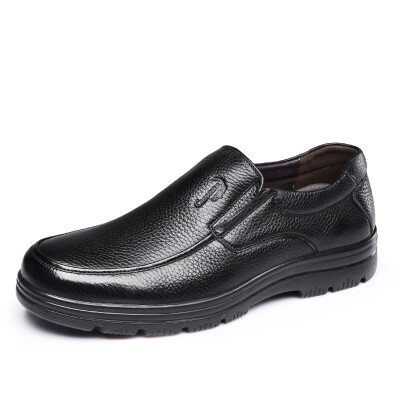 

Crocodile CROCODILE Men's Shoes Business Casual Leather Shoes Men's Round Cloak Foot Cowboy Dad Shoes WB6324318 Black 41