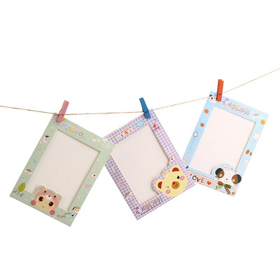 

9PCS 6 "Мультфильм животных висячие Альбом фоторамка Клипы Веревка декора стены подарок"