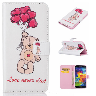 

Balloon&bear Design PU Leather Flip Cover Wallet Card Holder Case for SAMSUNG Galaxy S5