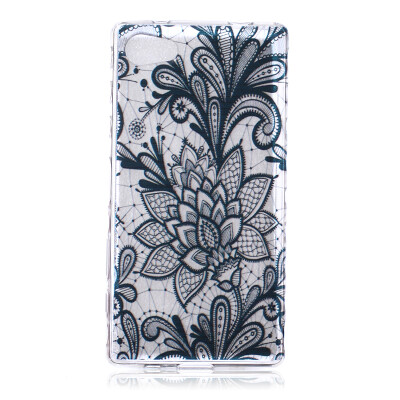 

Black Rose Pattern Soft Thin TPU Rubber Silicone Gel Case Cover for SONY Xperia Z5 Mini