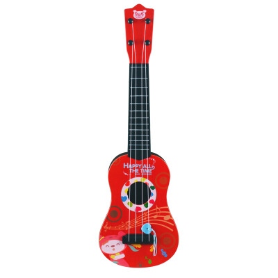 

Buddyfun children's small guitar educational toys ukulele strings adjustable with paddles 88041 red