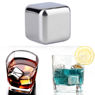 

Reusable 304 Stainless Steel Whiskey Cooler Stones Ice Cubes Chillers Drink