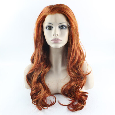 

Iwona Synthetic Hair Lace Front Long Wavy Reddish Blonde Wig