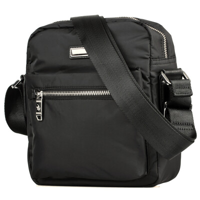 

St Paul&39s Polo male bag nylon canvas men&39s shoulder bag vertical section of the move Messenger bag waterproof black