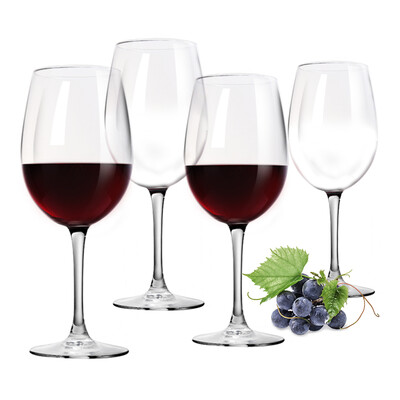 

Jingdong supermarket] Le Meiya (Luminarc) red wine glass champagne cup grade goblet E5980 (four loaded) 470ml