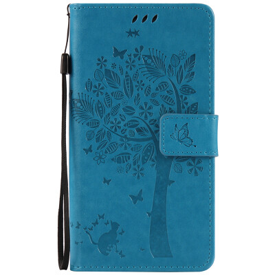 

Blue Tree Design PU Leather Flip Cover Wallet Card Holder Case for MOTO Z FORCE