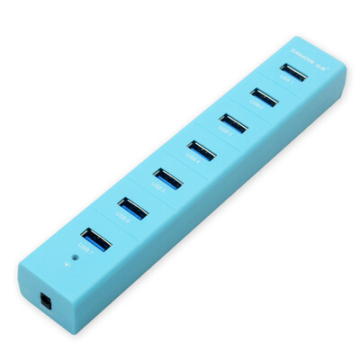 

Shanze (SAMZHE) JXQ-007C USB Splitter USB3.0 высокоскоростное расширение 7-портовых концентраторов HUB настольных компьютеров ноутбуков с питающей линией светло-голубой