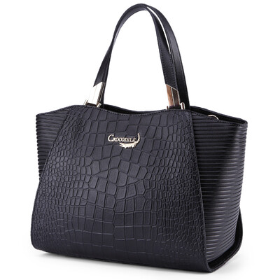 

Crocodile CROCODILE женская женская сумка простая сумка с большой сумкой кожаный 12674067-01 черный