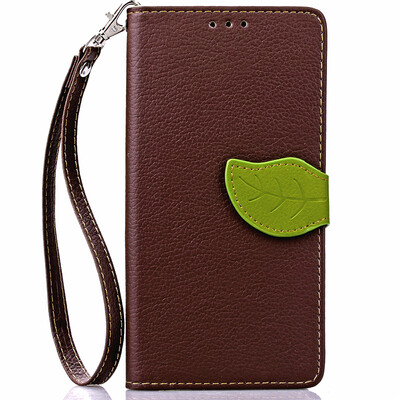 

Brown Design PU Leather Flip Cover Wallet Card Holder Case for Lenovo K3 Note