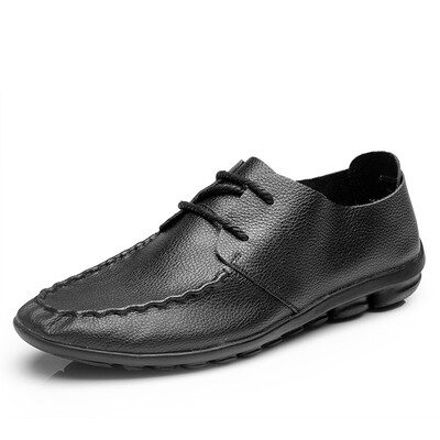 

Yuchi EGCHI мужская обувь горох повседневная обувь мужская повседневная повседневная кожаная обувь мужчина 1600 чёрный 44