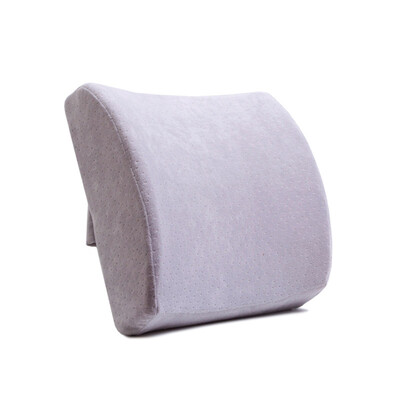 

Flying Feet Feitian Increased Thicker Office Lumbar Cushion Four Seasons Seat Car Car Back Pad Memory Cotton Pregnant Women Waist Pillow Velvet Gray