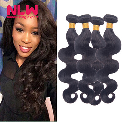 

Bouncy Top Quality N.L.W. Products Brazilian Virgin Hair Body Wave 4 Bundles 8A Unprocessed Free Shipping Full and Thick