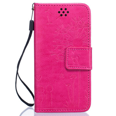 

Rose Lovers and Dandelion Style Embossing Classic Flip Cover with Stand Function and Credit Card Slot for IPHONE 5/5S/5SE