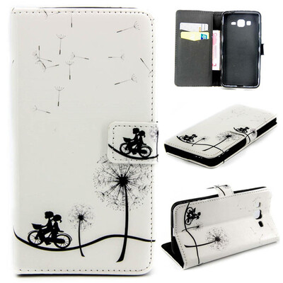 

Bike and dandelion Design PU Leather Flip Cover Wallet Card Holder Case for SAMSUNG GALAXY Grand Prime G530
