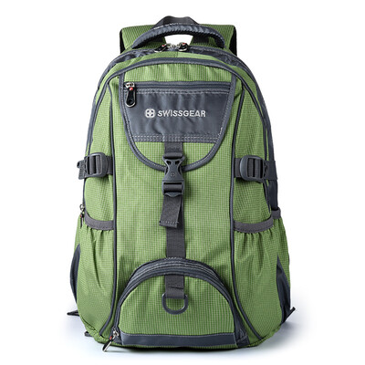 

SWISSGEAR sport outdoor mountaineering bag backpack hiking bag men&women travel bag large capacity leisure travel bag shoulder bag SA-7668 green