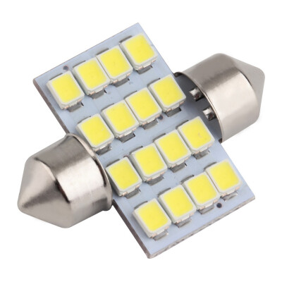 

16 SMD LED 1210 31мм интерьер автомобиля купола фестона света шарика белого 12V DC