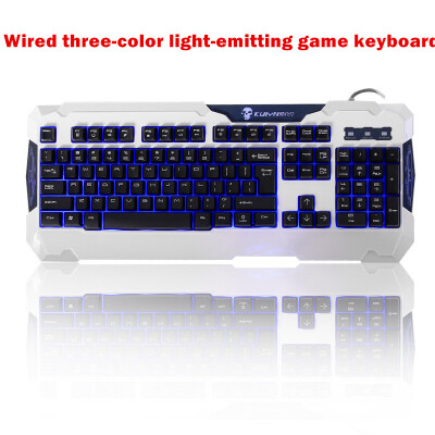 

Game Keyboard Colors Crack Illuminated USB Multimedia PC Gaming keyboard Adjustable Backlight