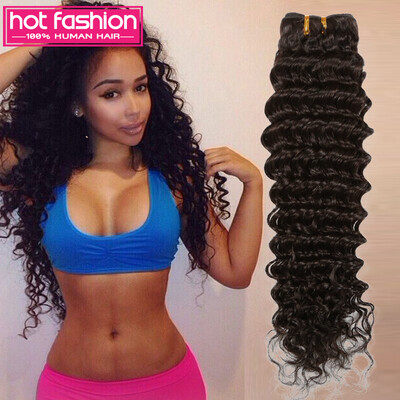 

8A Brazilian Virgin Hair Deep Wave 100 Unprocessed Brazilian Deep Wave Virgin Hair 3 Pcs Lot Cheap Brazilian Hair Weave Bundles