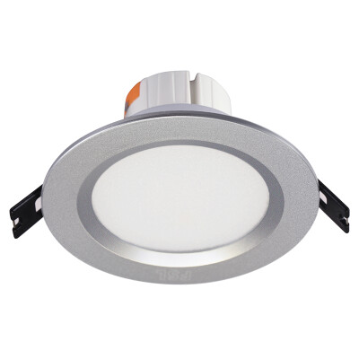 

Foshan lighting FSL LED downlight opening 10 cm ultra-thin anti-fog living room lights 7W35 inch white light United States sand silver