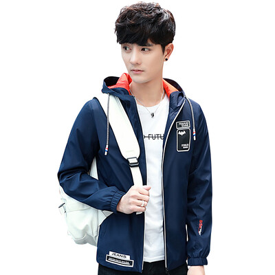 

Paulo rhinoceros (POVOTE) jacket male models in the long hooded bat batting jacket young men's fashion casual jacket men's PVHN1717 dark blue XL