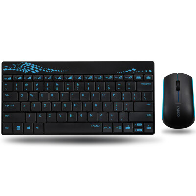 

Rapoo X221 Wireless Mouse Keyboard Set Беспроводная клавиатура Мышь Set Wireless Mouse Set Компьютерная клавиатура Клавиатура для ноутбука Blue