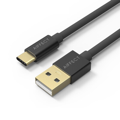 

(AIFFECT) UC2A1-SR10 Type-C Andrews data cable mobile phone charging line power cord support millet 5 / Meizu PRO5 / music as stream of light silver 1 m