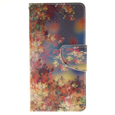 

Colorful flowers Design PU Leather Flip Cover Wallet Card Holder Case for HUAWEI P8 Lite