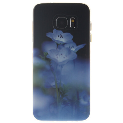 

Blue flower Pattern Soft Thin TPU Rubber Silicone Gel Case Cover for SAMSUNG GALAXY S7 Edge