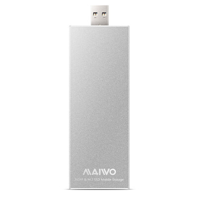

Mai Wo MAIWO K17N алюминий (M.2) NGFF интерфейс SSD к USB3.0 мини-твердотельный мобильный жесткий диск коробка серебристый