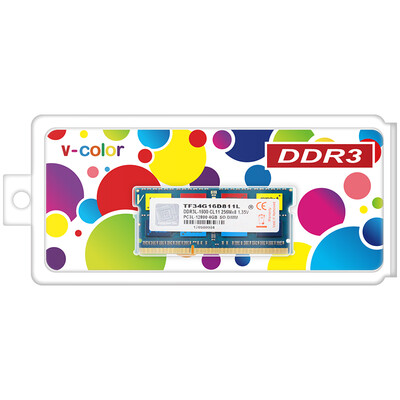 

V-Color Low Voltage Edition DDR3 1600 4GB Цветная панель памяти для ноутбука
