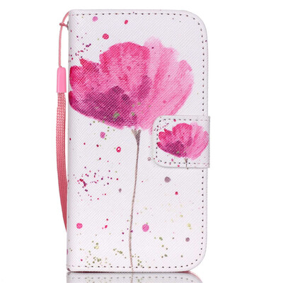 

Красный лотос Дизайн PU кожа флип кошелек карты держатель чехол для SAMSUNG S3MINI