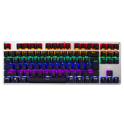 

HP HP GK200 blending mechanical keyboard 87 key game keyboard mechanical green axis silver black version