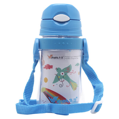

[Jingdong Supermarket] Huaya (WAYA) children's cup sports water bottle HP-1109 harness suction cup 360ml three-color random