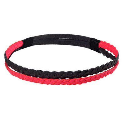 

LAC sport yoga hair with female fitness headband sweat sweat running tide male antiperspirant sweat band with anti-skid woven hoop black red