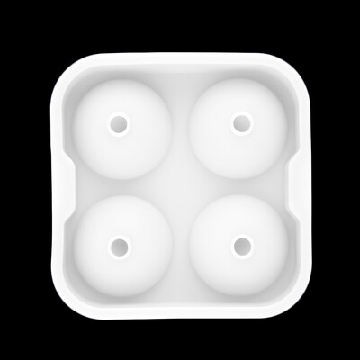 

New Round Ice Balls Maker Tray Four Sphere Molds Cube Whiskey Cocktails
