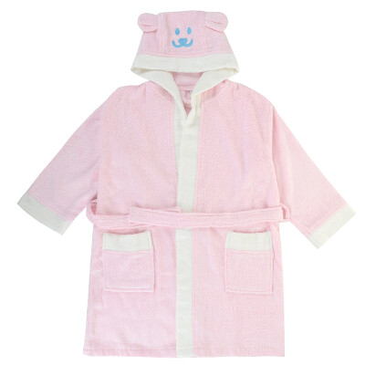 

Bamboo brushes bathrobe bamboo fiber children&39s cartoon bathrobe swimming bathing bathing suits soft children&39s bathrobe pink clothing length 80cm