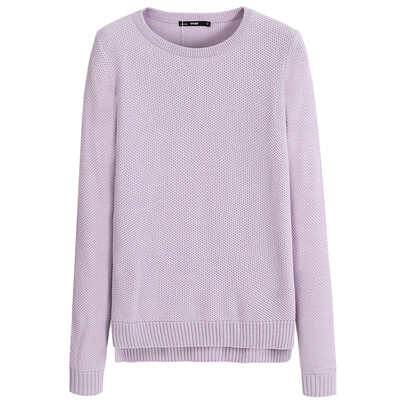 

Semir Women&39s round neck collar simple solid color sweater sweater shirt shirt tide 19316070427 purple tone