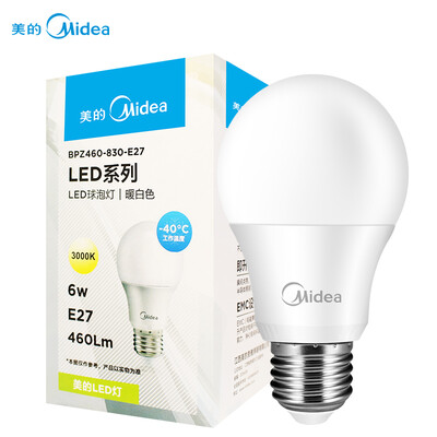 

Midea Midea LED Bulb Bulb 6W E27 Big Screw 3000K Warm White Single Pack
