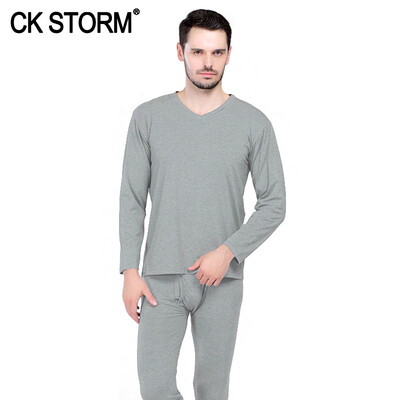 

CK STORM thermal underwear Leica cotton comfortable breathable autumn&winter thin mens underwear set