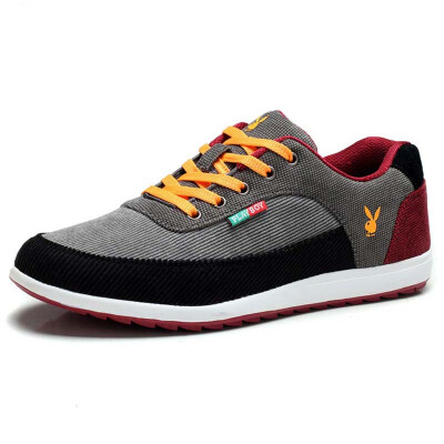 

PLAYBOY men's casual fashion stitching low canvas shoes