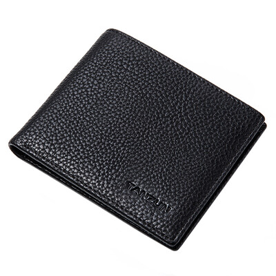 

TIANZUN mens wallet short paragraph simple men&39s wallet fashion fashionable horizontal money wallet soft black T1