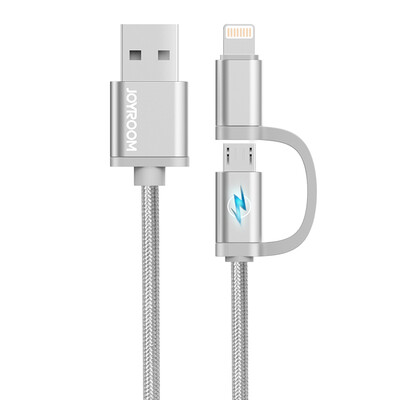 

Machine music hall combo data cable phone charging line 1 meter Apple Andrews general fast charge line iPhone 7 data cable intelligent power off with LED lights Lightning S503 Aurora Silver