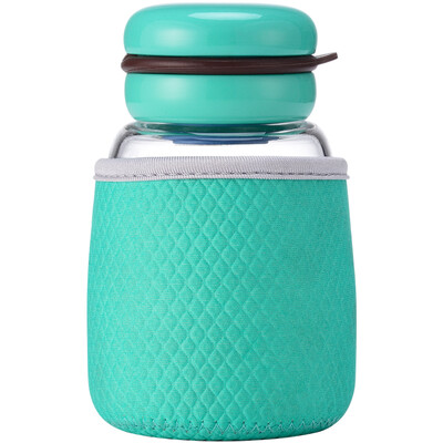 

Jingdong Supermarket] Bangda Ma Caron Glass Cute Water Cup female portable tea cup rose red 350ml