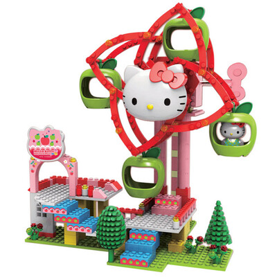 

Волновые или аниме бой вставлены блоки Hello Kitty Кэти свинг версия самолета строительных блоков собраны игрушки HKM004