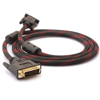 

Rui Fu REVOFREE CY-DV DVI to VGA cable DVI-I to VGA converter head 24 5 computer graphics card monitor cable 8 meters