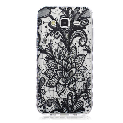 

Black Rose Pattern Мягкий тонкий ТПУ Резиновая крышка силиконовый гель чехол для SAMSUNG GALAXY J5