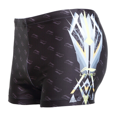 

Li Ning LI-NING flat angle printing trunks hot spring fashion swimsuits men&39s swimsuit LSSL069-1 black XXXL